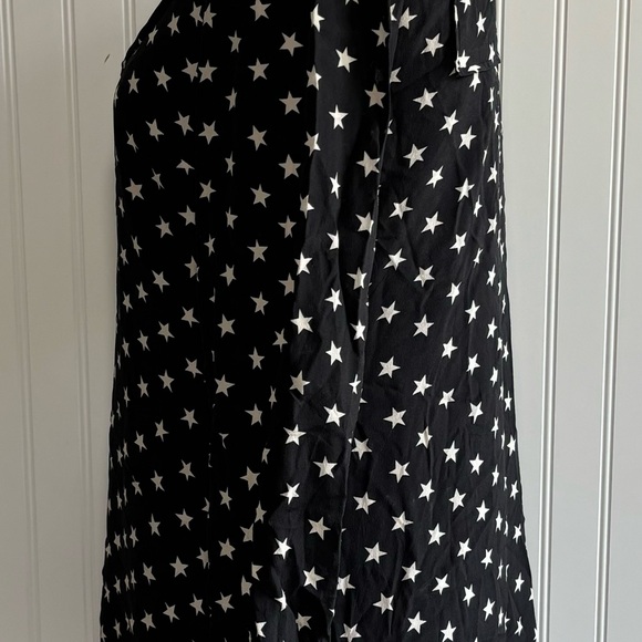 J.Crew Collection Star Dress Silk Ruffle Black White Womens Size 4 - Picture 5 of 16